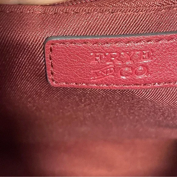 FRYE AND CO Red Satchel with Structured Design and Versatile Straps - Picture 10 of 10